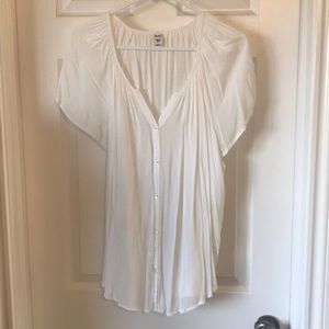 White button up blouse